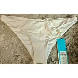 Beach Bunny Stephanie White Swimsuit Bottoms XL Full Coverage New with‎ Tags